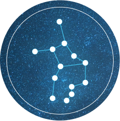 Artistic rendering of the Virgo constellation