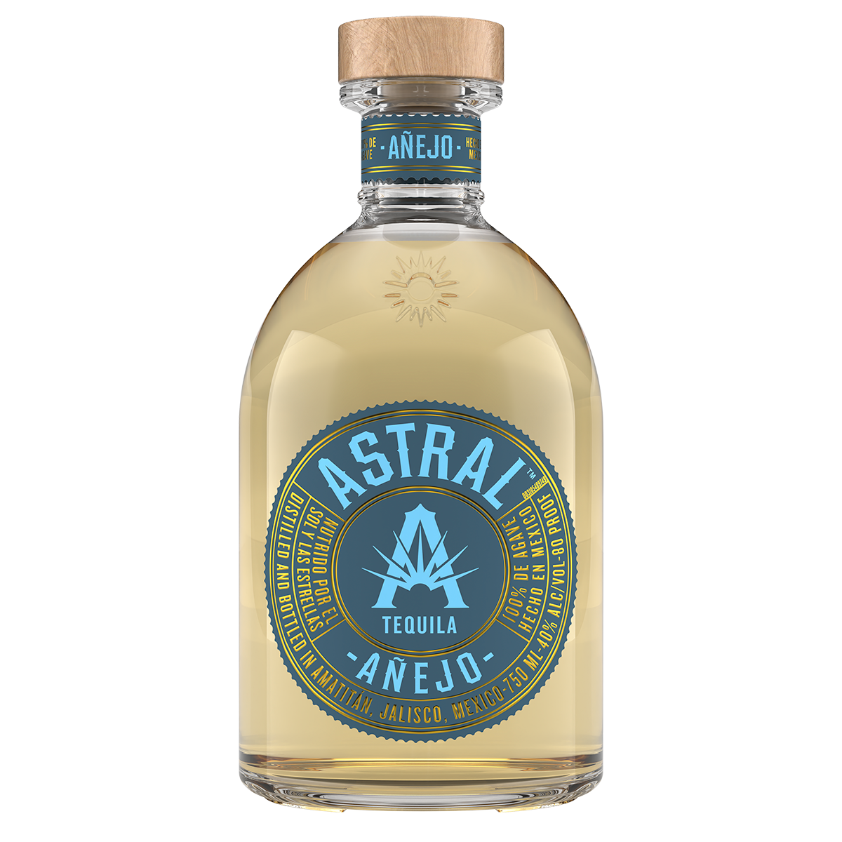 Bottle of Astral Tequila Añejo