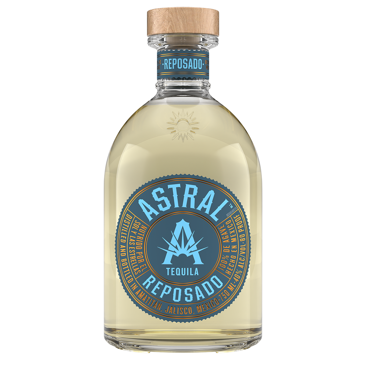Bottle of Astral Tequila Reposado